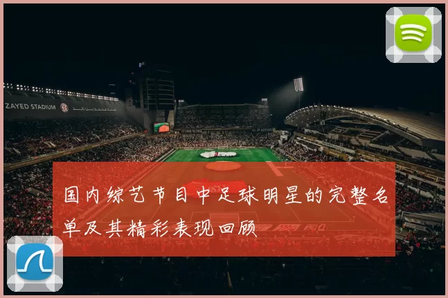 国内综艺节目中足球明星的完整名单及其精彩表现回顾