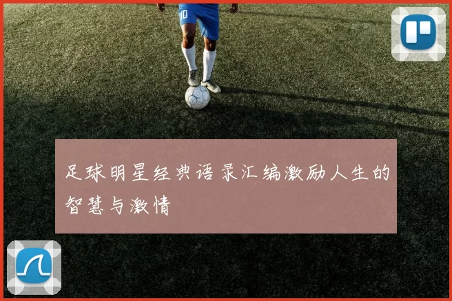 足球明星经典语录汇编激励人生的智慧与激情